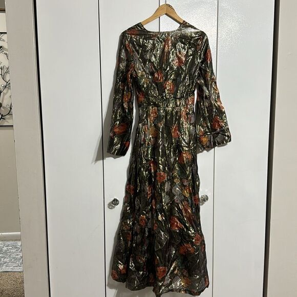 Anthropologie Caballero Deep V-Neck Maxi Dress Size S - Picture 9 of 9